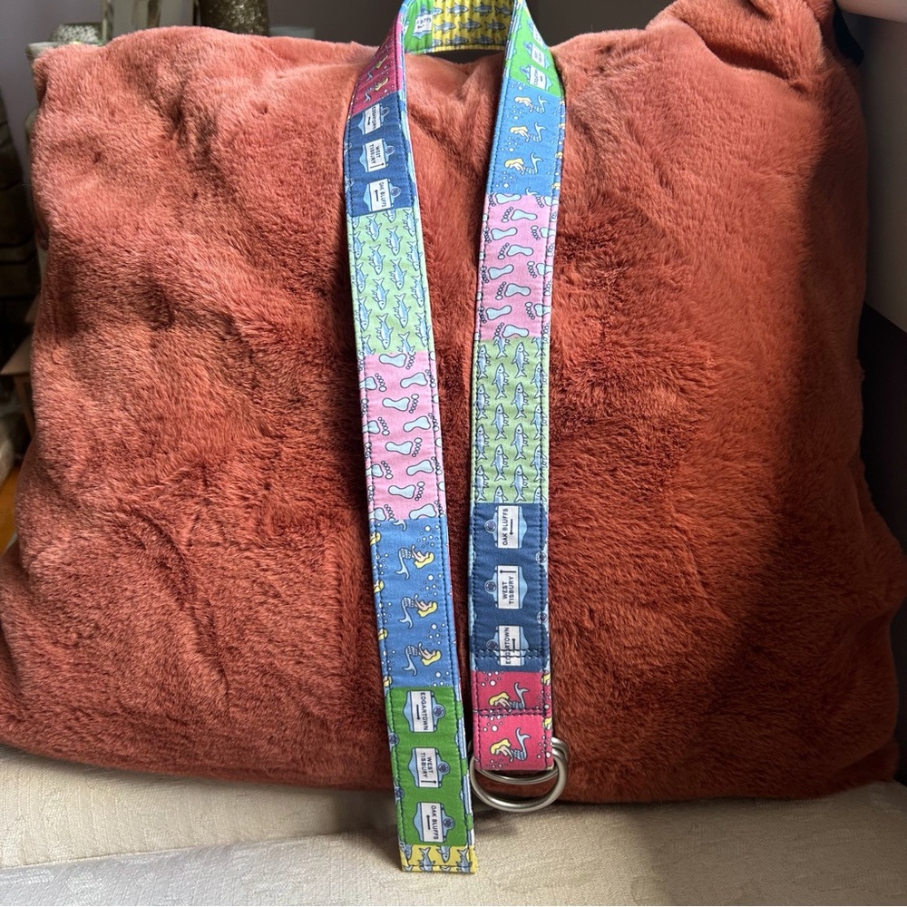 Vineyard Vines Patchwork Canvas Loop Ring Belt XS - Picture 6 of 6